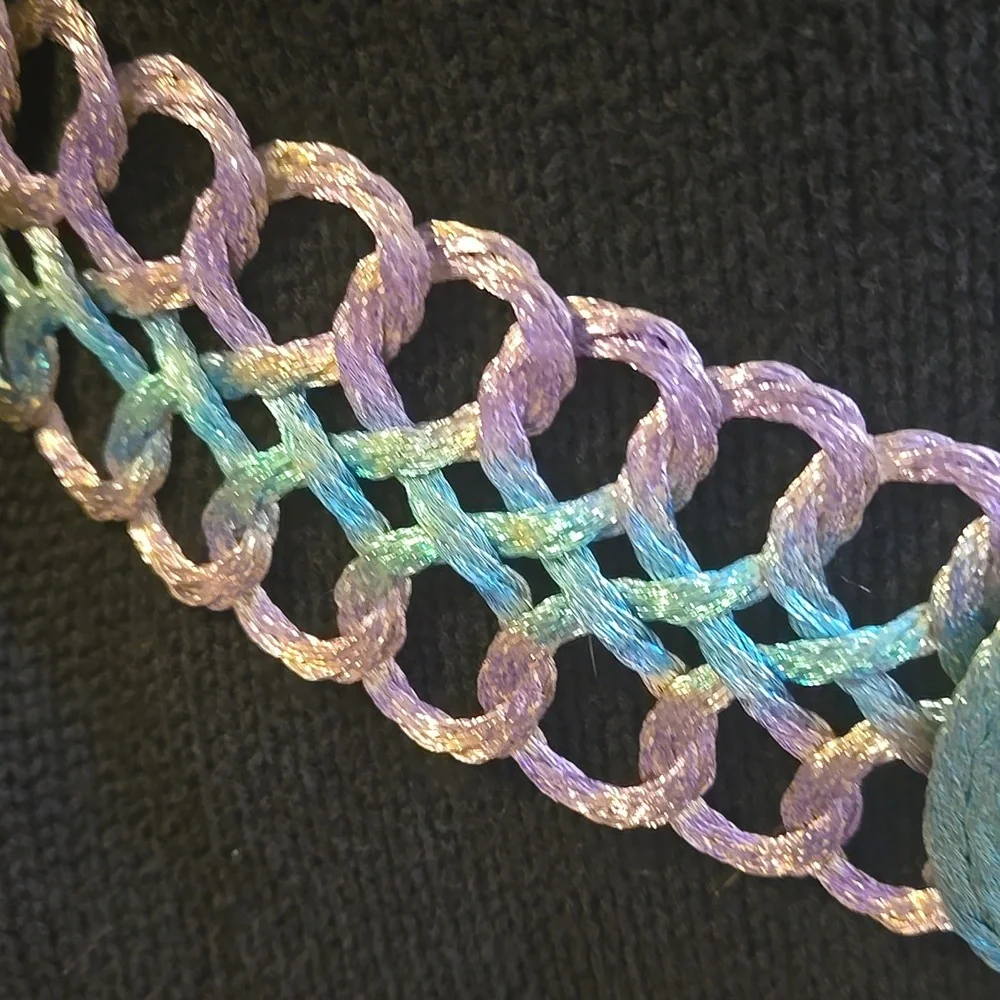 Handmade Adjustable Woven Metal Belt - Picture 4 of 6
